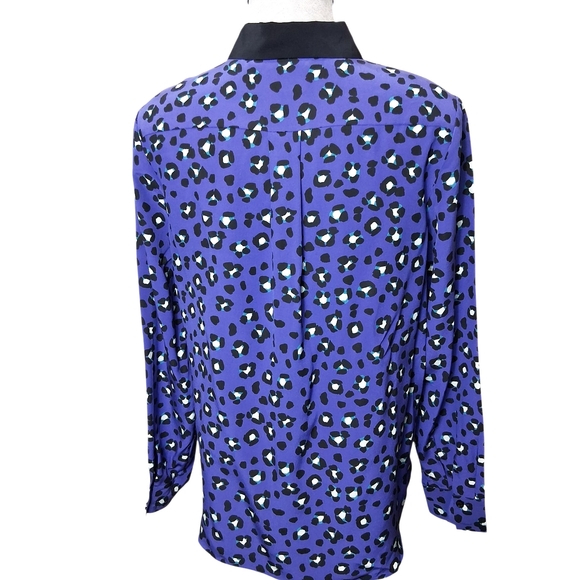 Kate Spade 100% Silk Leopard Print Button Down Blouse - Size 6 - Picture 3 of 11